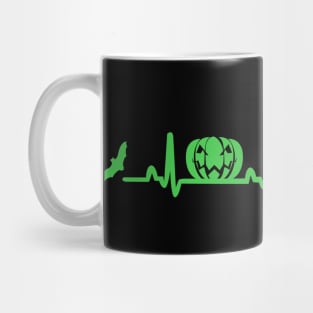 Halloween  Tractor Heartbeat Nurse T-shirt Mug